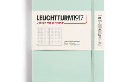 Libreta Mediana Tapa Dura Punteada Mint Green