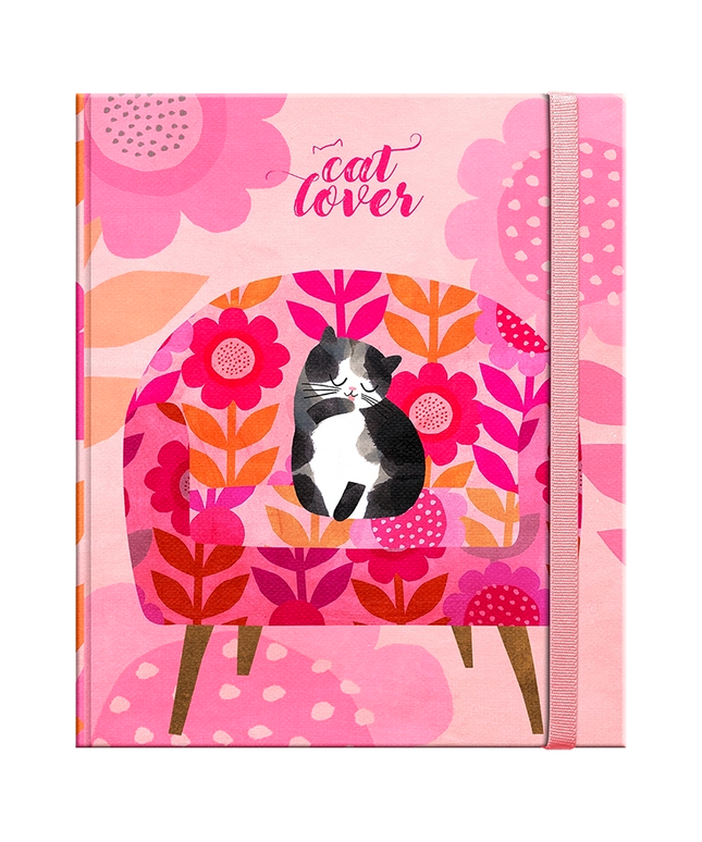 Libreta TD Grande Planet Cat Rosa