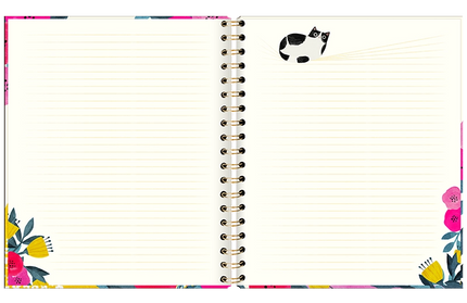 Libreta TD Grande con Espiral - Planet Cat