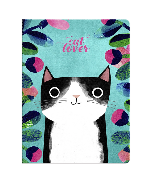 Libreta TB Mediana Planet Cat Turquesa