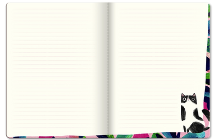 Libreta TB Mediana Planet Cat Turquesa