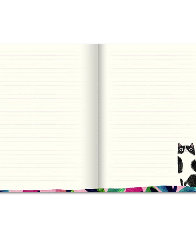 Libreta TB Mediana Planet Cat Turquesa