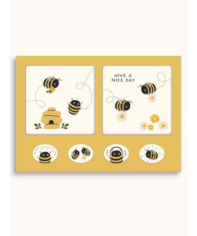 Set mini tarjetas con Stickers - Buzzy Bees