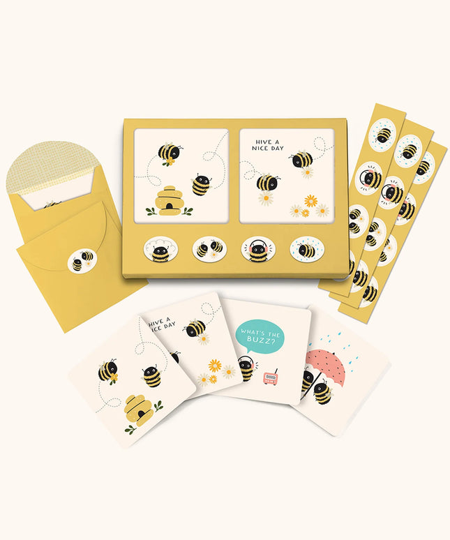Set mini tarjetas con Stickers - Buzzy Bees