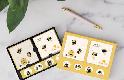 Set mini tarjetas con Stickers - Buzzy Bees