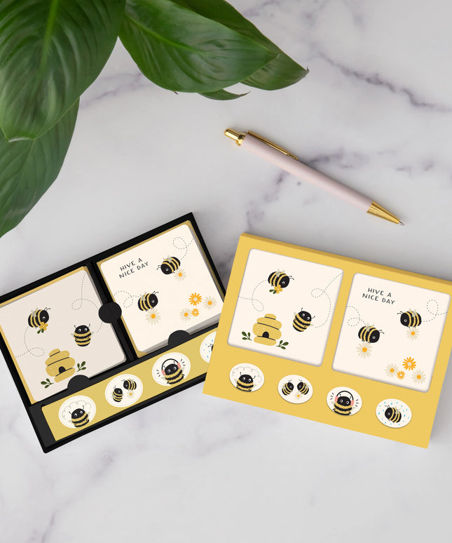 Set mini tarjetas con Stickers - Buzzy Bees