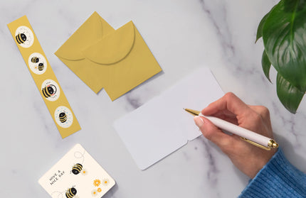 Set mini tarjetas con Stickers - Buzzy Bees