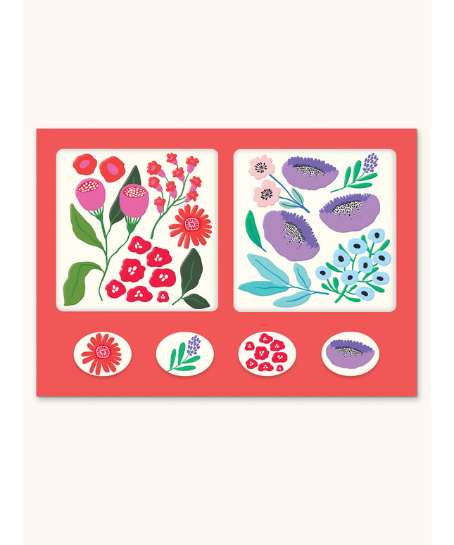 Set 12 Mini Tarjetas con Sobres y Stickers - Botanical Bliss