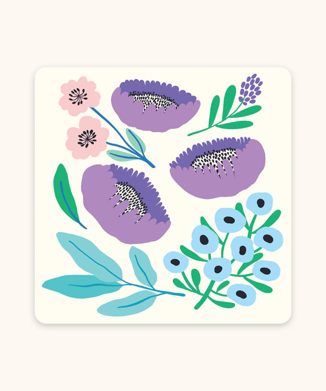 Set 12 Mini Tarjetas con Sobres y Stickers - Botanical Bliss