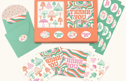 Set 12 Mini Tarjetas con Sobres y Stickers - Wild Realm