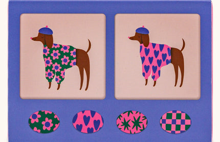 Set 12 Mini Tarjetas con Sobres y Stickers - Bonjour