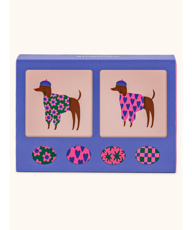 Set 12 Mini Tarjetas con Sobres y Stickers - Bonjour