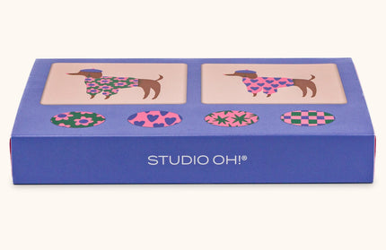 Set 12 Mini Tarjetas con Sobres y Stickers - Bonjour