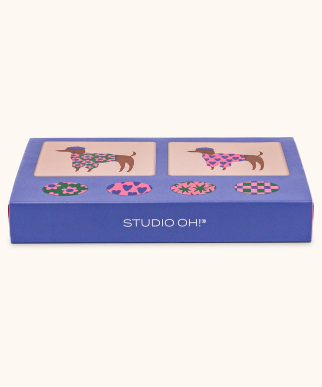 Set 12 Mini Tarjetas con Sobres y Stickers - Bonjour