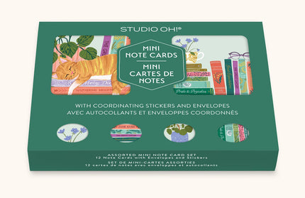 Set Mini Tarjetas con Stickers - Cozy Reads