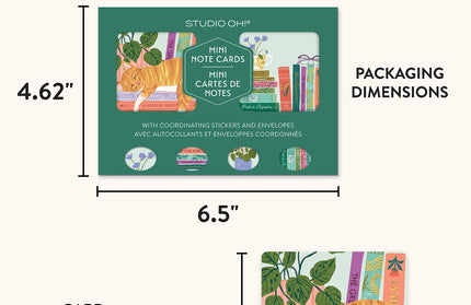 Set Mini Tarjetas con Stickers - Cozy Reads