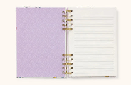 Cuaderno Mediano con Elástico para Lápices - Pretty Posies