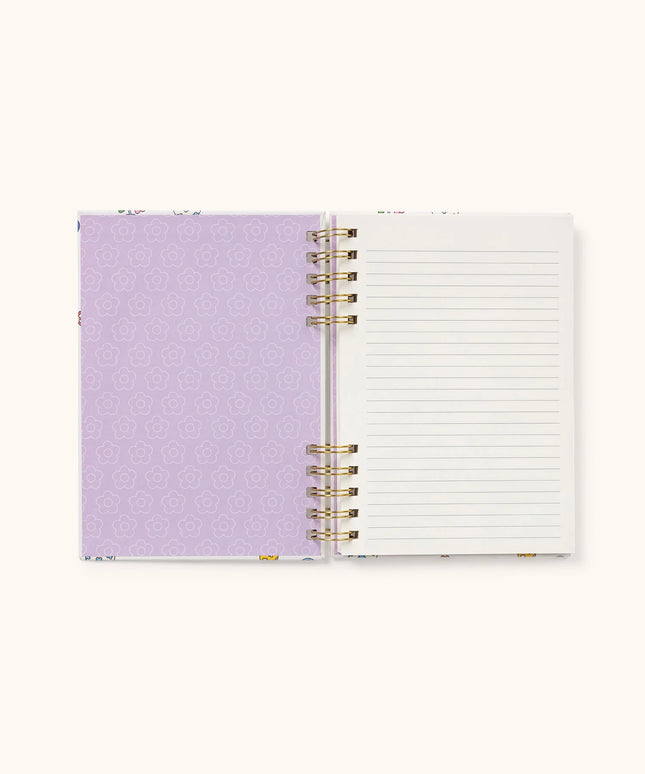 Cuaderno Mediano con Elástico para Lápices - Pretty Posies