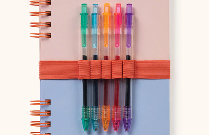 Cuaderno Mediano con Elástico para Lápices - Coral and Salt
