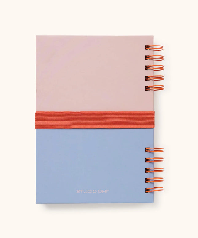 Cuaderno Mediano con Elástico para Lápices - Coral and Salt