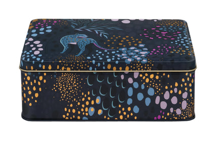 Caja Rectangular Grande - Midnight Leopard