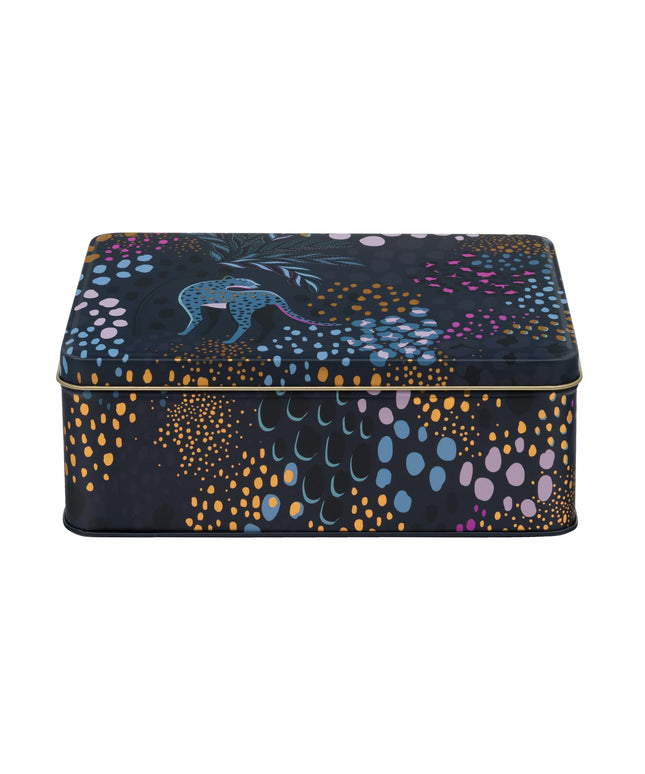 Caja Rectangular Grande - Midnight Leopard