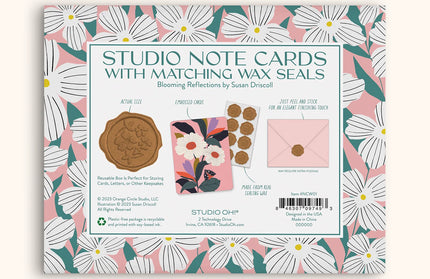 Tarjetas de notas con sellos de cera - Blooming Reflections