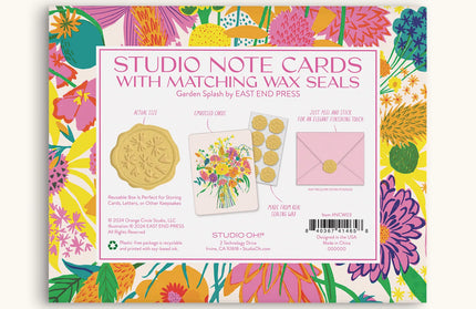 Tarjetas de notas con sellos de cera - Garden Splash