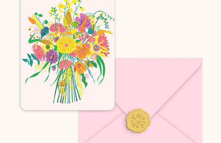Tarjetas de notas con sellos de cera - Garden Splash