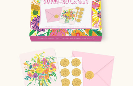 Tarjetas de notas con sellos de cera - Garden Splash