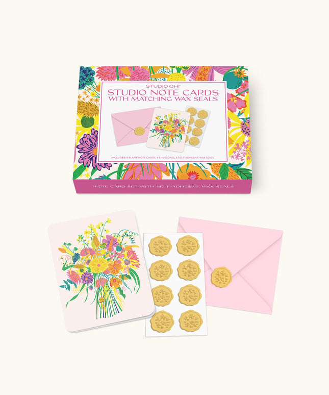 Tarjetas de notas con sellos de cera - Garden Splash