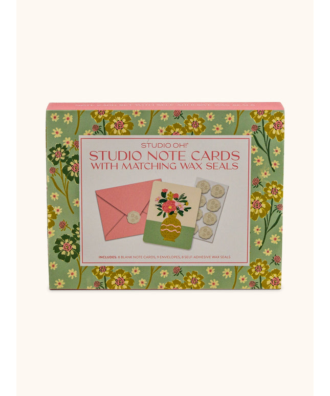 Tarjetas de Notas con Sellos de Cera - Flowers Studio