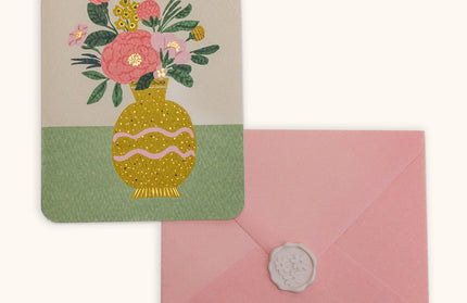 Tarjetas de Notas con Sellos de Cera - Flowers Studio