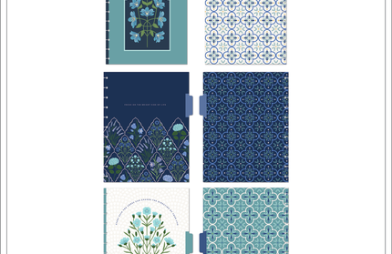 Cuaderno Big Florecer Azul