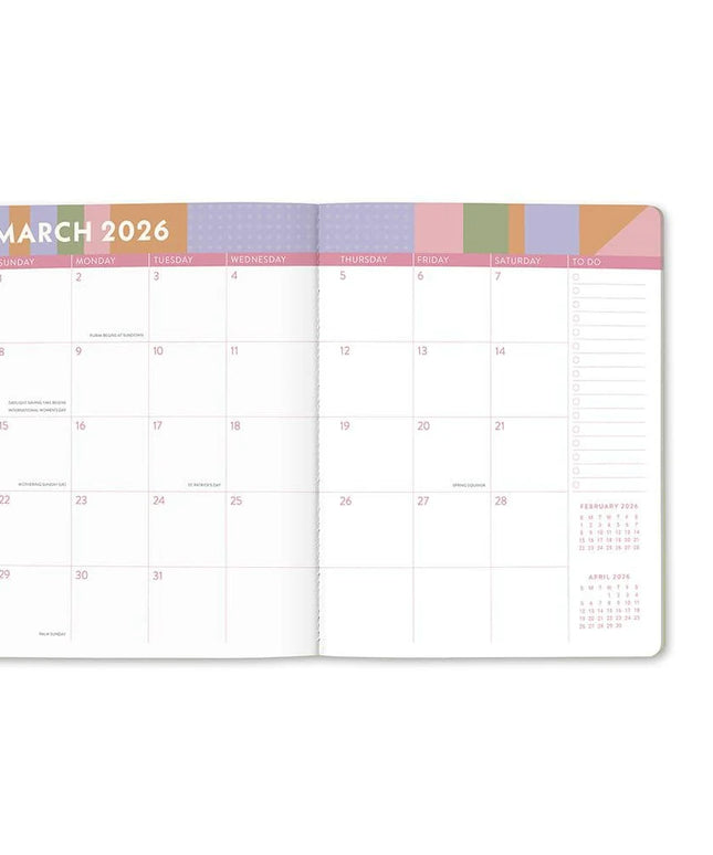 Agenda 2026 Mensual 17M - Color Block Just Right