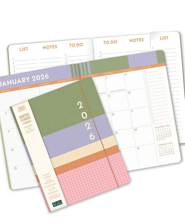 Agenda 2026 Mensual 17M - Color Block Just Right