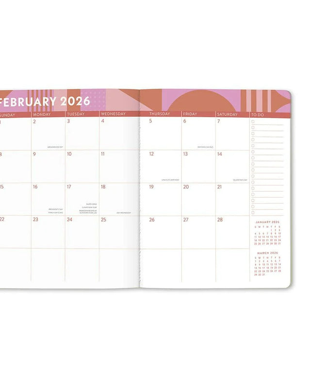 Agenda 2026 Mensual 17M - Color Block Just Right
