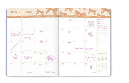 Agenda 2026 Mensual 17M - Sweet Bows