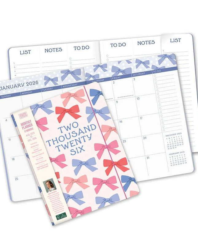 Agenda 2026 Mensual 17M - Sweet Bows