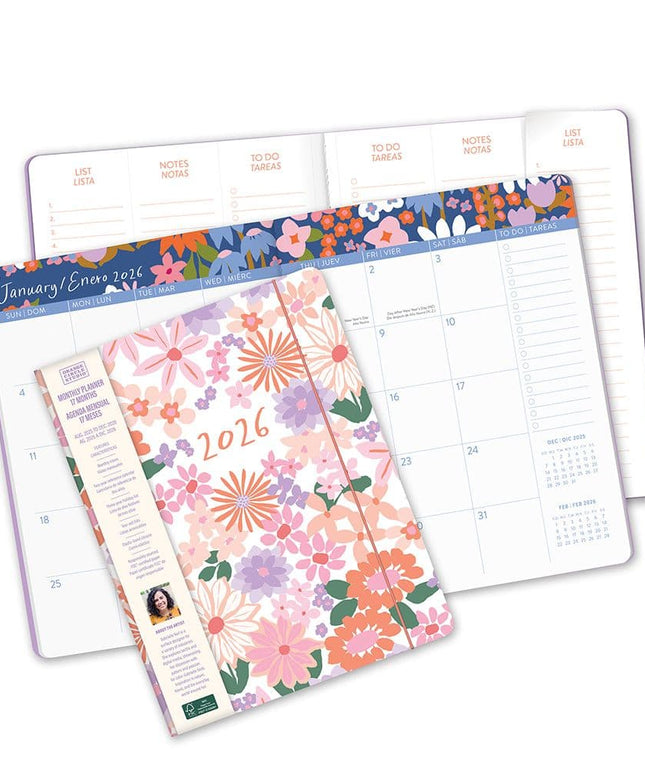 Agenda 2026 Mensual 17M - Secret Garden