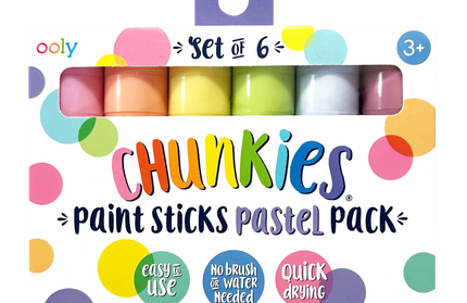 Set 6 Crayones Pasteles Gruesos Secado Rápido