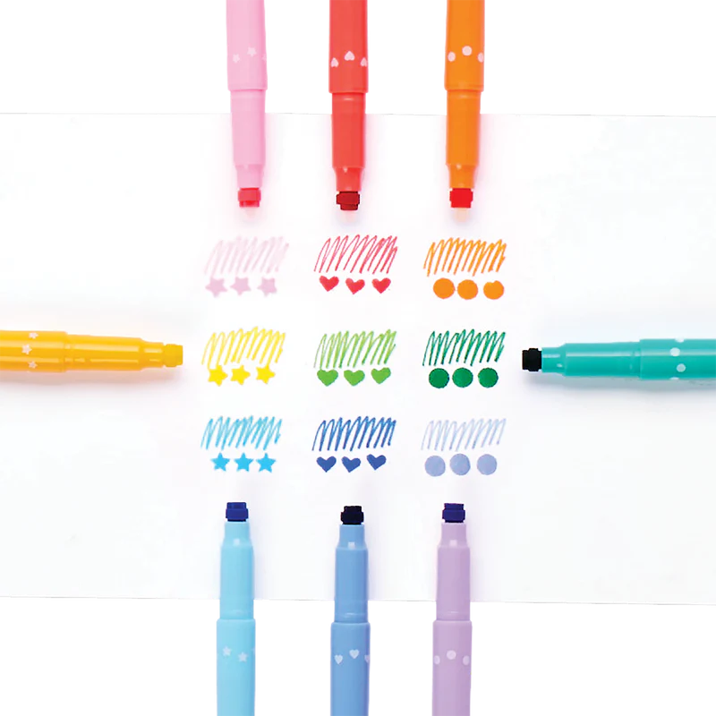 Set 9 Marcadores - Confetti Stamp
