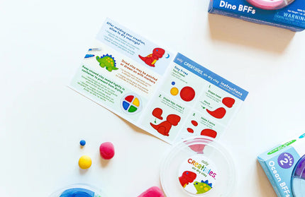 Set de 4 Plastelina Secado de Aire - Dino