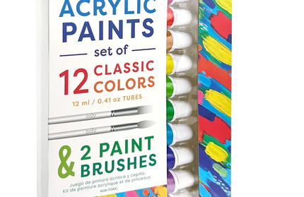 Set de 12 Pinturas Acrílicas - Colores Clásicos