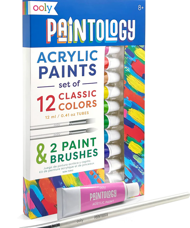 Set de 12 Pinturas Acrílicas - Colores Clásicos