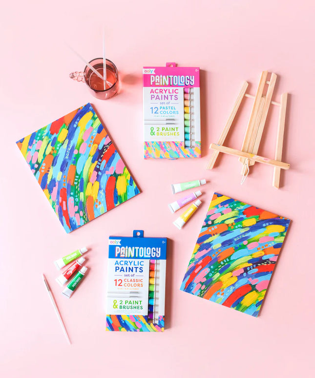 Set de 12 Pinturas Acrílicas - Colores Clásicos