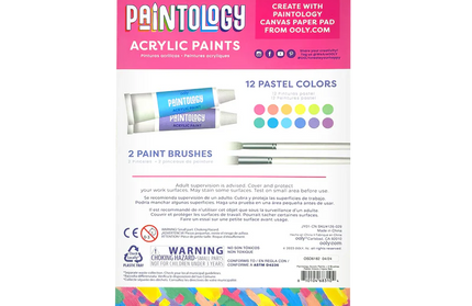 Set de 12 Pinturas Acrílicas- Colores Pasteles