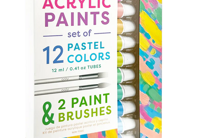 Set de 12 Pinturas Acrílicas- Colores Pasteles
