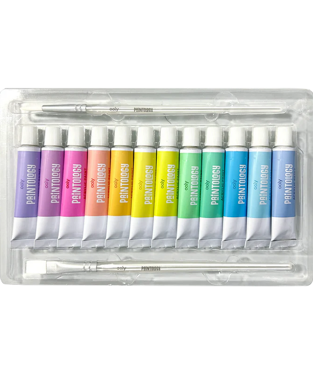 Set de 12 Pinturas Acrílicas- Colores Pasteles