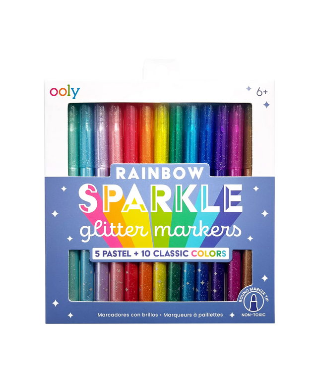 Set de 15 Marcadores - Rainbow Sparkle Glitter